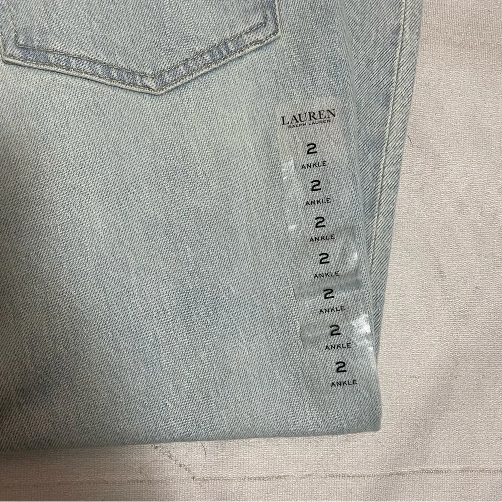 NWT New Lauren Ralph Lauren High-Rise Straight Ankle Jeans Size 2